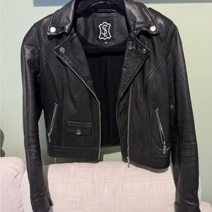 Black Leather Biker Jacket